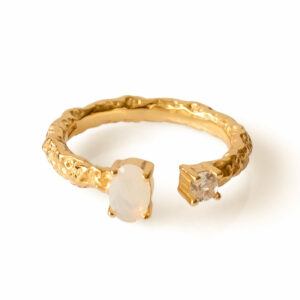 Pozlacený prsten s Opálem