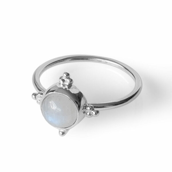 Stříbrný prsten s Měsíčním kamenem boho