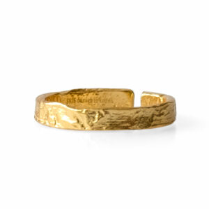 Pozlacený prsten Tepaný velký