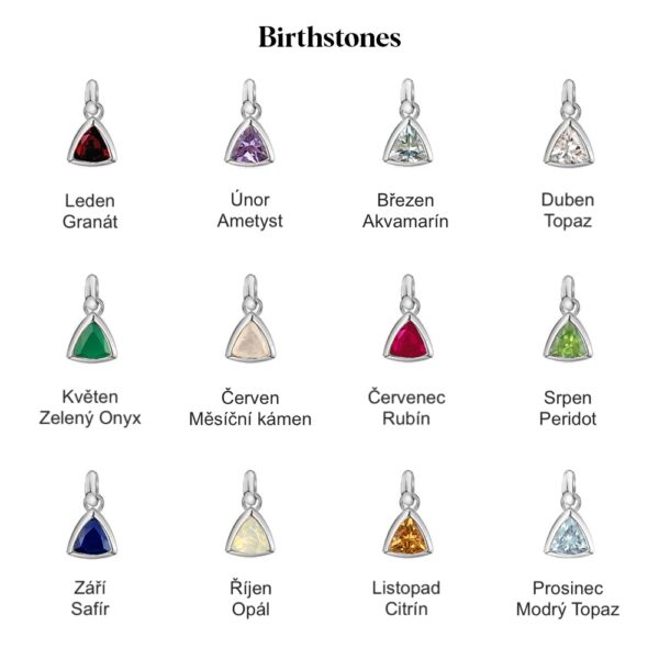 Stříbrný přívěsek Birthstone